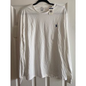 Men’s Polo by Ralph Lauren White Long Sleeve Tee